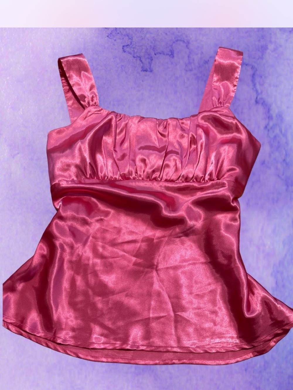 metrostyle Vintage Shiny Rose Satin Cami